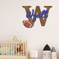 Personalized Football Name Sign, Wooden Monogram Name Sign, 2 Layers of Wood by IZI+POD
