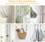 USFOOK Antique Silver Curtain Holdbacks, Drapery Tiebacks, 2 Pack/1 Pair - Image 6