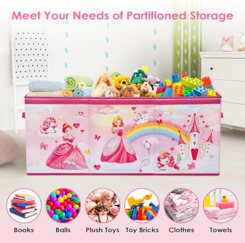 decalsweet Large Toy Box Collapsible Chest Organizer - Image 4