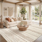 Nakagishi 12x15 Area Rugs Living Room: Washable Boho Large Neutral Modern Soft - Image 2