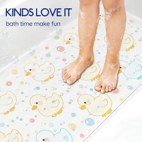 Kids Bathtub Mat Non Slip, 40 x 16 Inch Tub Mat - Image 6