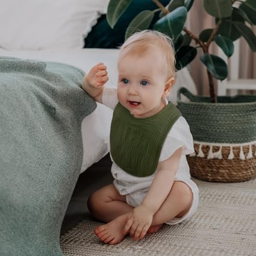 Muslin Bibs for Baby Boy Girl, Adjustable Fit for Drooling and Teething - Image 5