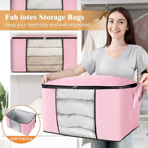 Fab totes 6 Pack Storage Bags for Clothes Blanket Storage Bins - Image 5