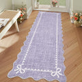 GarveeHome Scalloped Hallway Runner Rug 2.5x10 Non Slip Bedroom Rugs by GarveeHome