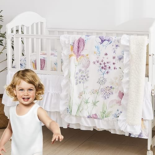 Brandream Gilrs Floral Bedding Boho Baby Bedding Watercolor Farmhouse Nursery - Image 2