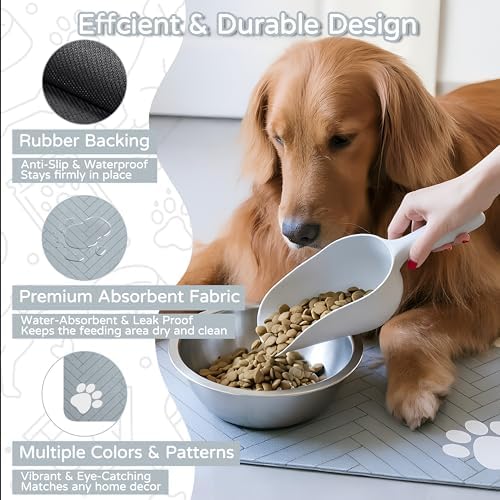Dog Cat Food Mat, Absorbent Pet Feeding Mat - Image 4