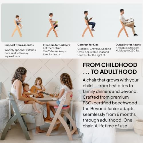 Abiie Beyond Junior Convertible Wooden High Chair - Image 4