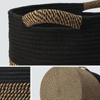 Blanket Basket for Living Room, Woven Rope Storage Basket - Image 4