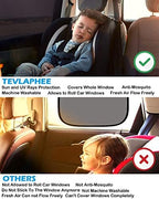 Tevlaphee Car Window Shades, 2 Pack Car Sunshade - Image 3