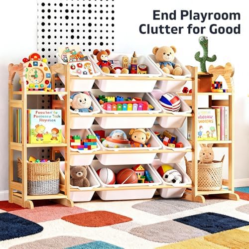 Toy Storage Organizer with 6 Shelves and 12 Bins, Toy Organizers and Storage - Image 5