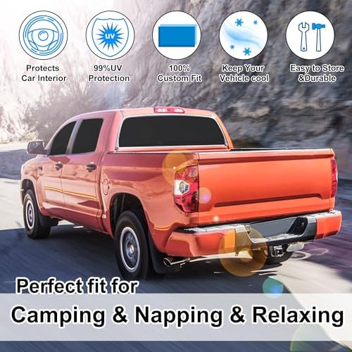 TINGLU Window Shades for Toyota Tundra 2022-2025 2026 Accessories Car Side Full - Image 6