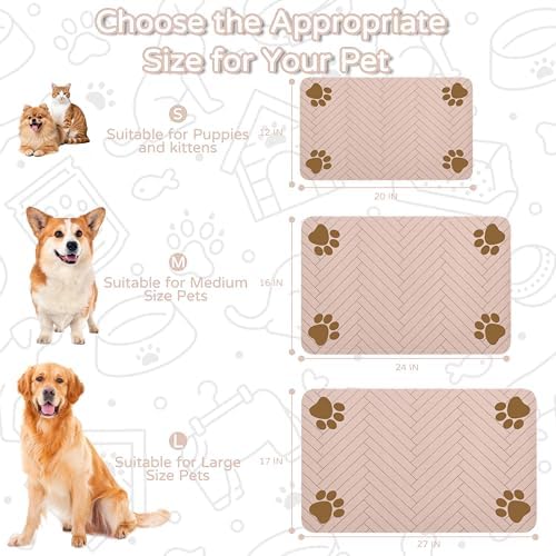Dog Cat Food Mat, Absorbent Pet Feeding Mat - Image 3