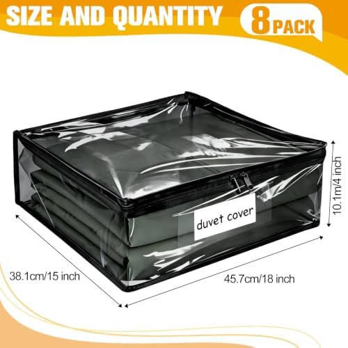 Plastic Storage Bags with Easy-Glide Zipper, Durable Clear Vinyl Zippered - Image 2