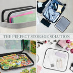 YOPCDJ 3 Pack Clear Hard Shell Zipper Case, Plastic Pouch - Image 3