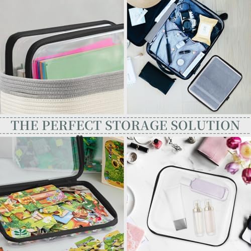 YOPCDJ 3 Pack Clear Hard Shell Zipper Case, Plastic Pouch - Image 3