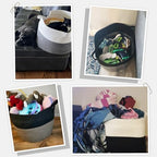 INDRESSME XXXLarge Woven Rope Blanket Basket Living Room Black - Image 4