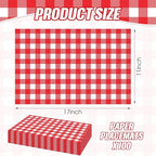 Lincia 100 Pcs Checkered Paper Placemats, 11 x 17 Inch - Image 2