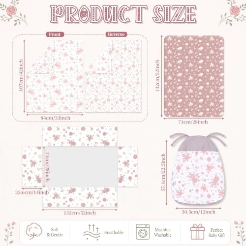 Hahafelt 4 Pieces Crib Bedding Set - Image 2