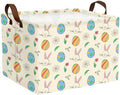 Large Cute Easter Basket for Kid Empty Gift Baby Rectangle Storage Bin Bunny by ASKETAM
