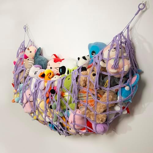 Stuffed Animal Net or Hammock -Wall Mounted-Handmade Macrame Toy Hammock - Image 2