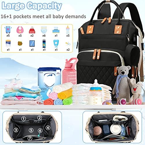 SHITIESHOU Diaper Bag Backpack Baby Bag, Baby Girl Boy Diaper Bag - Image 2