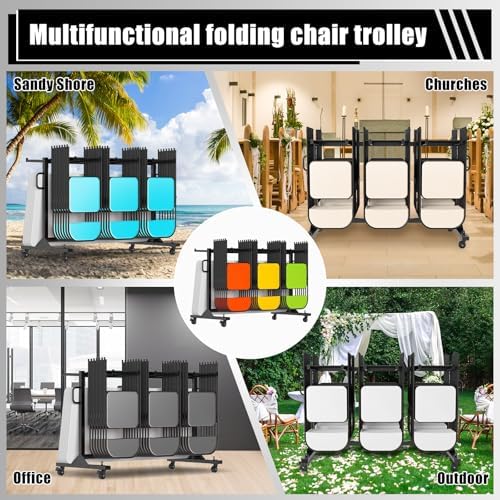 Albott Folding Chair Rack for 12 Tables or 42 Chairs - Image 6
