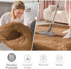 OLANLY Khaki Round Rugs for Bedroom - Image 3