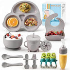 Silicone Baby Feeding Set, Miicasa Baby Led Weaning Supplies Kit by MIICASA