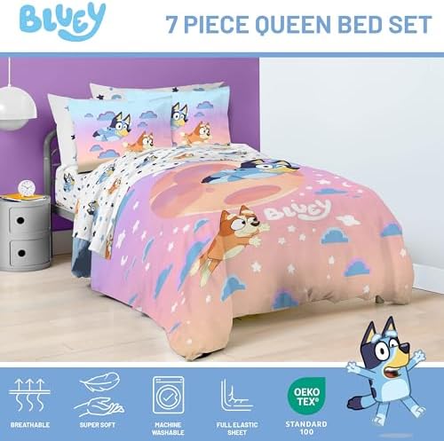 Jay Franco Bluey & Bingo Queen Comforter Set - Image 4