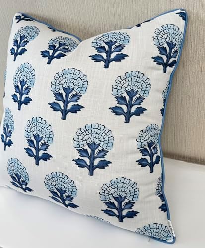 Marigold Floral Print 18x18 Throw Pillow Cover - Image 2