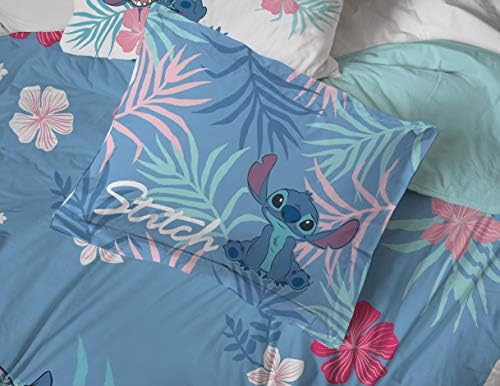 Disney Lilo & Stitch Twin Comforter Set, 5 Piece Reversible Bed in a Bag - Image 6
