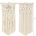 Mkono 2 Pcs Macrame Wall Hanging, Boho Woven Chic Tapestry Decor - Image 5