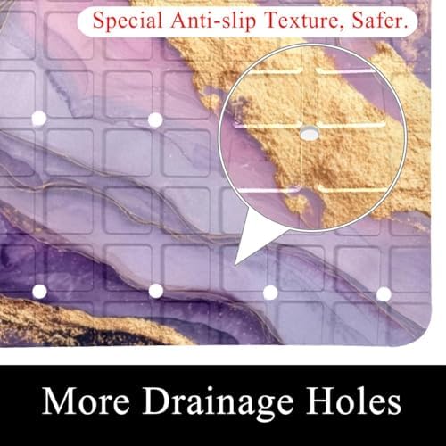 Shower Mat Non Slip, 26.8 x 15.1 Inch Bathtub Mat - Image 2