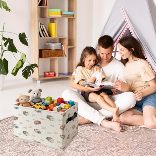 Car Boy Nursery Foldable Storage Bins Box - Image 3
