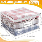 Plastic Storage Bags with Easy-Glide Zipper, Durable Clear Vinyl Zippered - Image 3