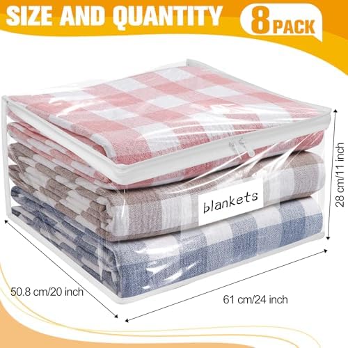 Plastic Storage Bags with Easy-Glide Zipper, Durable Clear Vinyl Zippered - Image 3