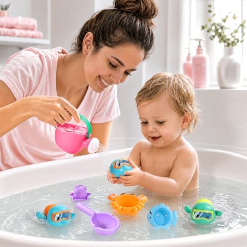 Fajiabao Toddler Bath Toys for Kids Ages 1-3 Multi-Play in Tub Pool Water - Image 4
