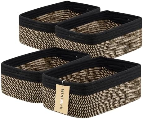 MiniArk Small Storage Baskets for Organizing | Closet Organizer Bins | Shelf by MiniArkStorageBasketsHome
