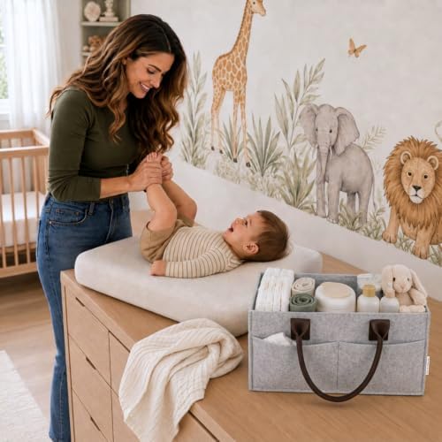 Felt Diaper Caddy Organizer, Nursery & Car Organizer - Image 6
