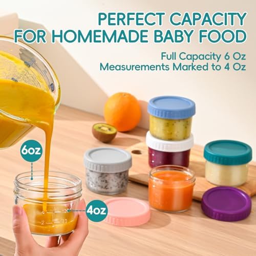 Dehov 6-Piece Glass Baby Food Containers - Image 3