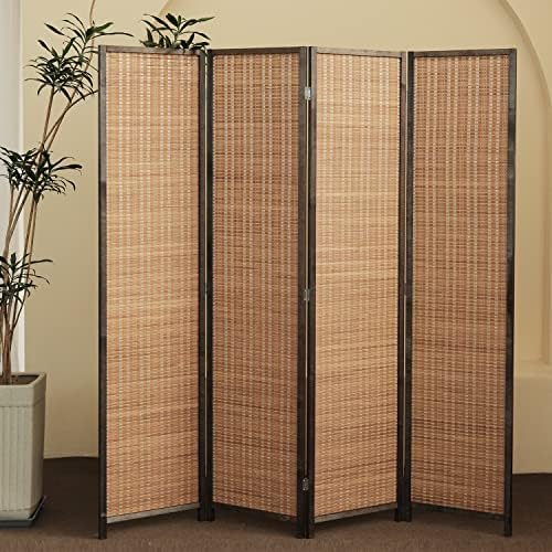 Furnnylane 4 Panel Bamboo Room Divider - Image 2