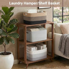 Large Laundry Basket/Hamper, Jute/Black - Image 5