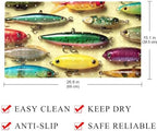 Bathtub Mat Non Slip 26.8x15.1 Inch, Fishing Baits Shower Mat - Image 4