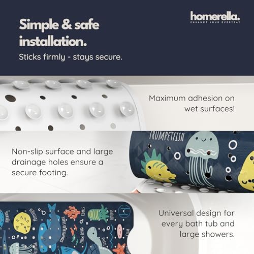 homerella Bathtub Mat Non Slip Kids 40x16 Baby Bath Mat Non Slip Anti Mold - Image 4
