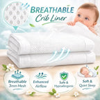 Full-Size Crib Breathable Mesh Liner, 3mm Classic Mesh - Image 6