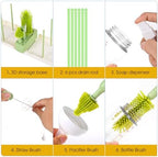 Travel Bottle Washing Kit with Storage Case, 7-in-1 Baby Travel Bottle Cleaner - Image 4