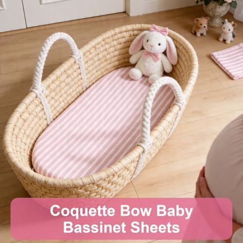 4 Pcs Bassinet Sheets Girls - Image 7