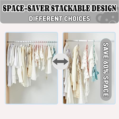 Baby Clothes Hangers 20 Pack, Plastic Kids Hangers Space Saving - Image 5