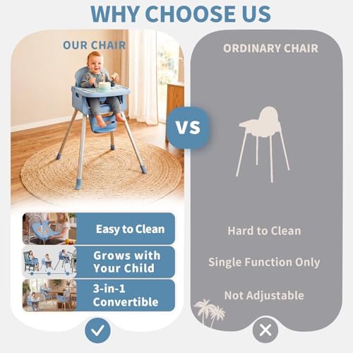 3-in-1 High Chair for Babies and Toddlers, Infant to Toddler Seating&Dining - Image 2