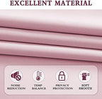 DONREN 2 Panels Pink Blackout Valances - Image 2